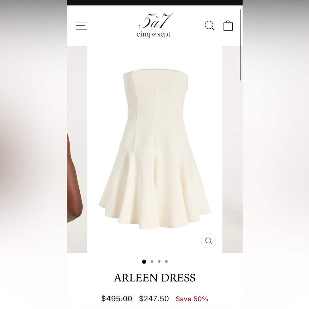 Cinq a Sept Arleen Strapless Dress size 2